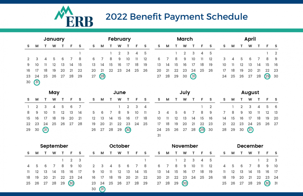 Benefit Payment Schedule NM Educational Retirement Board