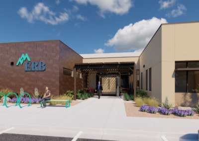 New ERB Building rendering by DPS showing the front entrance.