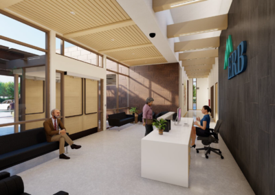 New ERB Building rendering by DPS showing the lobby area.