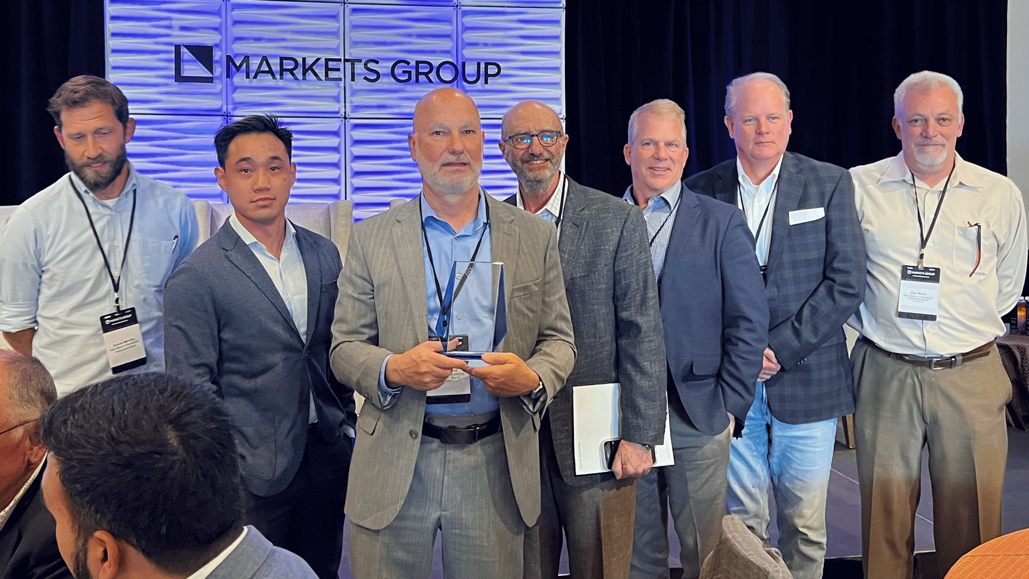 ERB Investment Division Team Members from left: Duncan Manning, Ben Chang, Bob Jacksha, Nathan Sax, Kevin Tatlow, Steve Neel, and Alan Myers. (Team members not pictured: Charles Kassicieh, Rita Lopez, Patricia Martinez, Marla Medina, Francine Pacheco, Adam Squire, and Pete Werner.