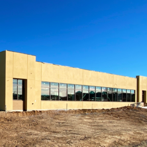 New ERB building 2024 as seen from the front with wall complete.